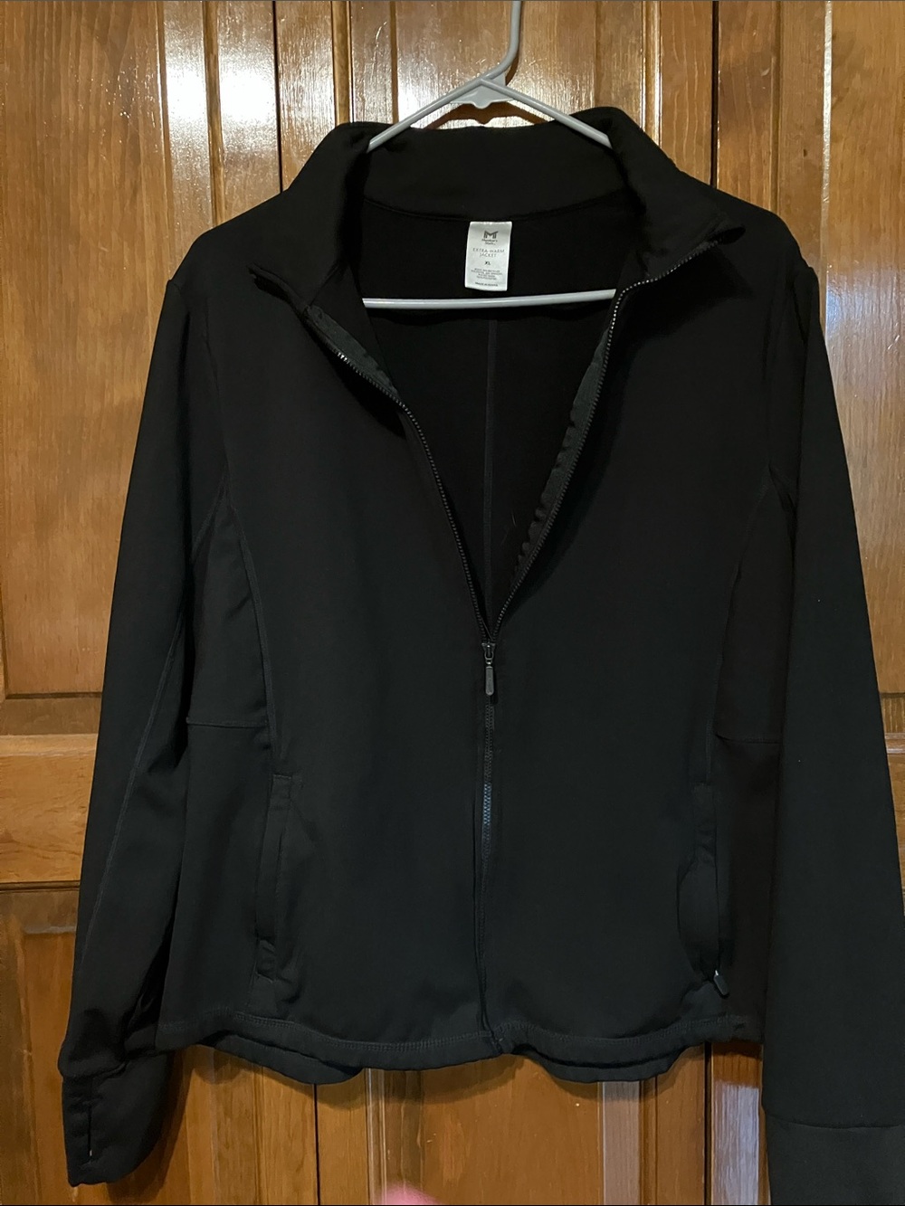 Women's Black Utility Zip Jacket with Collar & 2 very nice Hair Clips & Lip Balm